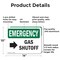 Signmission Gas Shutoff (Right Arrow) With Symbol, 14 in W x Rectangle, Aluminum OS-2PACK-EM-A-1014-L-10389 - alternate 7